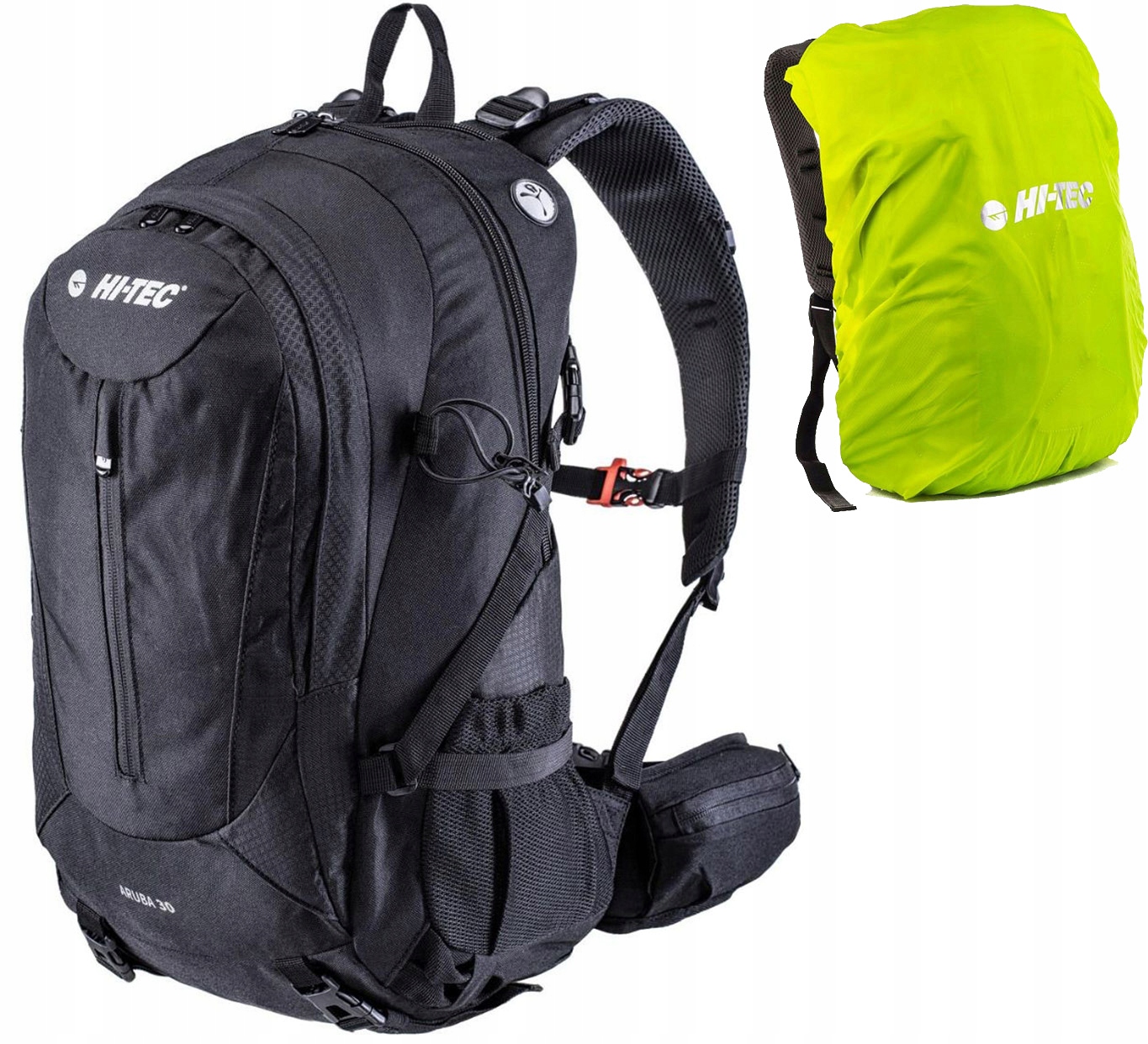 Plecak Turystyczny Trekkingowy Stelaż Pokrowiec 30L Hi-tec Aruba bk
