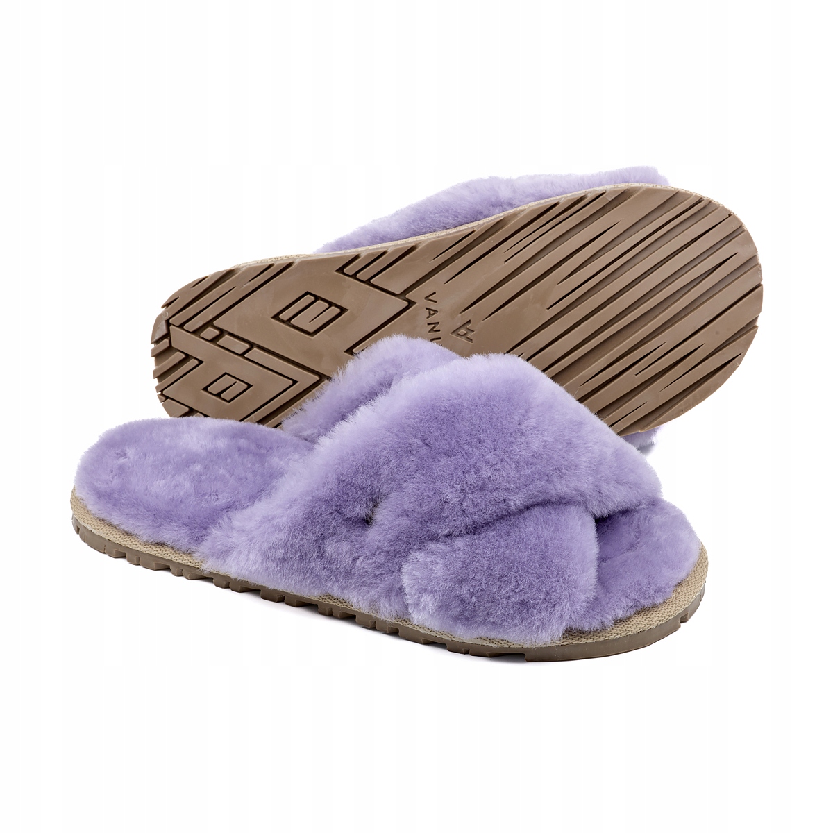Dámské horalské pantofle Pantofle Loutky Vlněné Fialové Liliové vel 36
