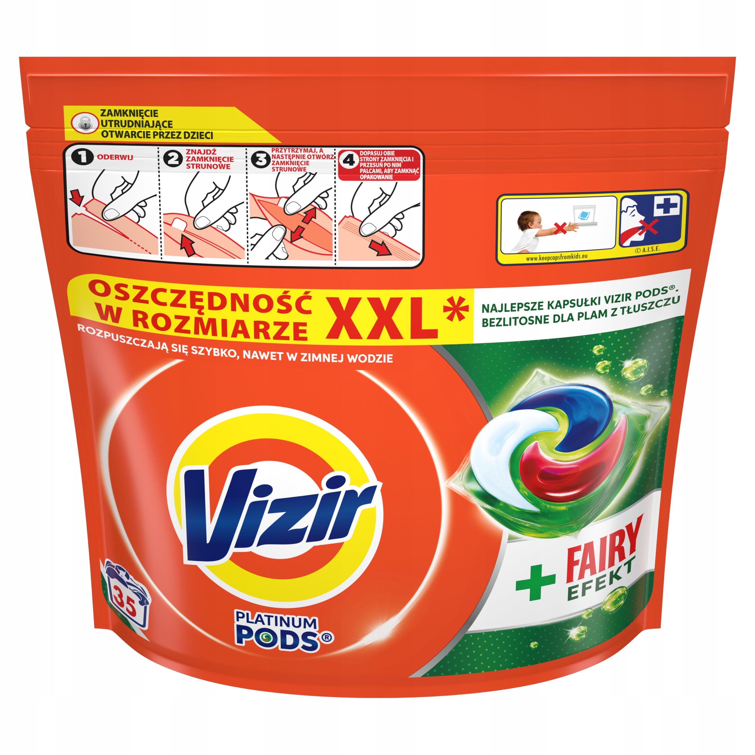 Levně Prací Kapsle Vizir Fairy Effect Pods, 35 praní