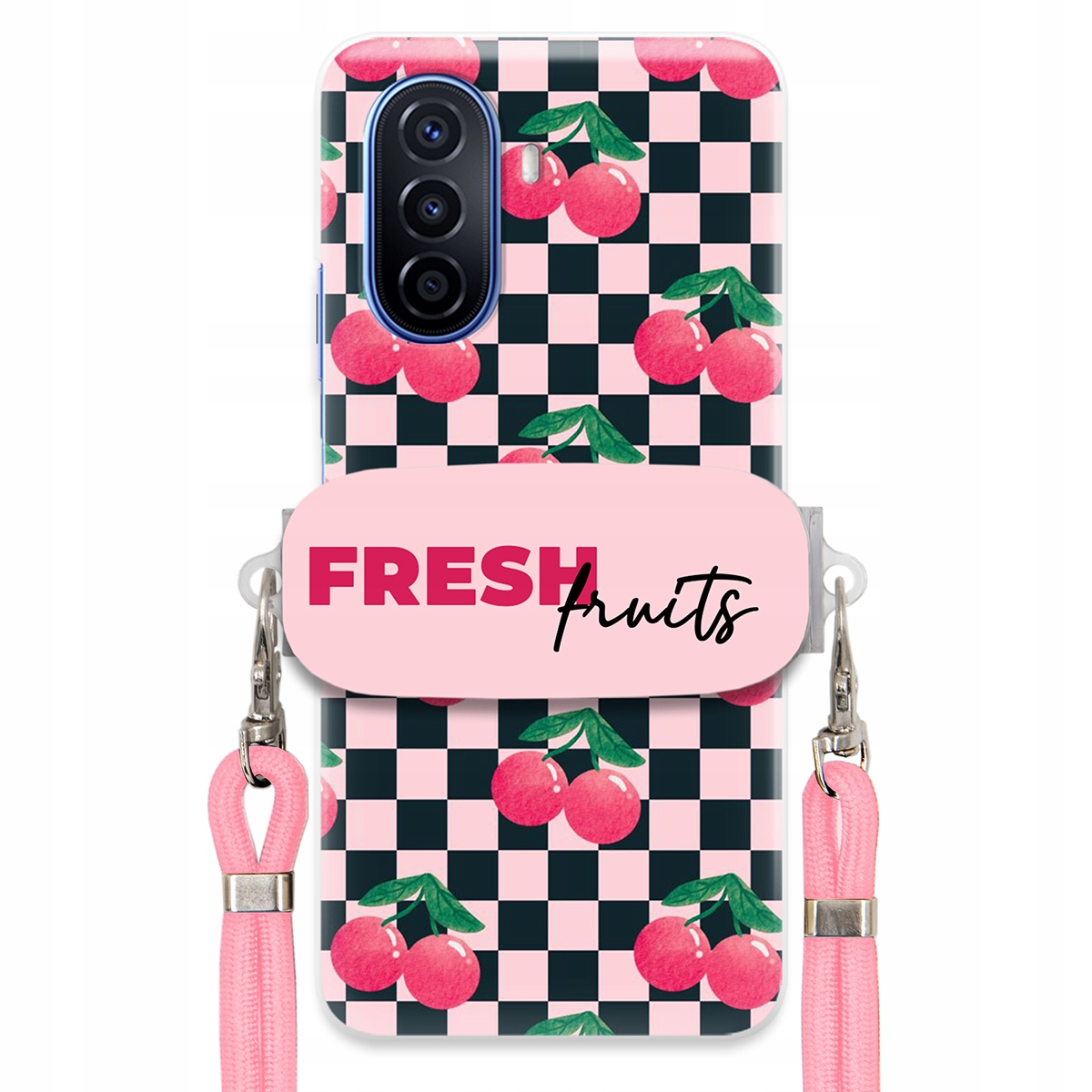 Puzdro pre Huawei Nova Y70 Crossbody vodítko držiak šachovnice Fresh Fruits