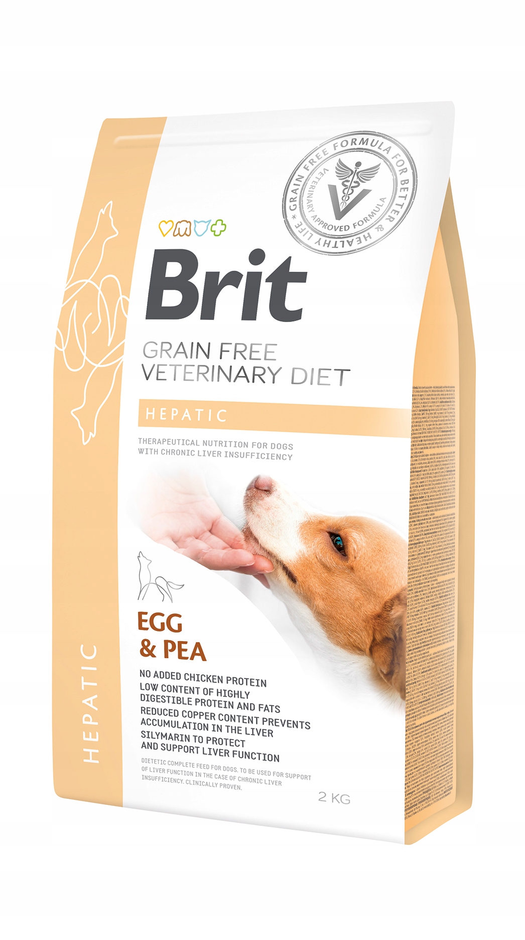 Levně Brit Grain Free Veterinary Diet Dog Hepatic Vejce s Hráškem 2kg