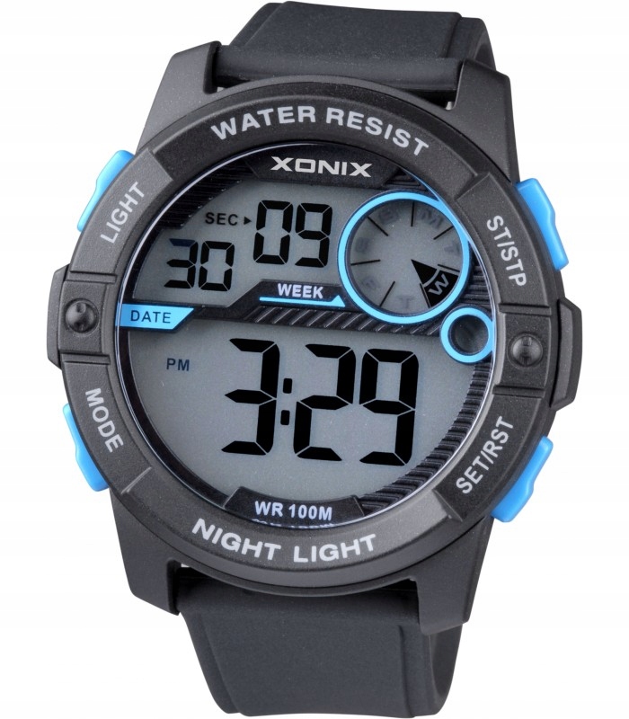 Cyfrowy męski młodzieżowy Zegarek Xonix CV wodoszczelny duży czytelny