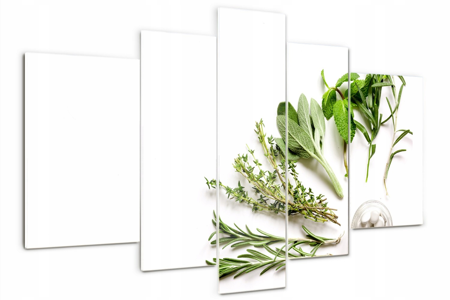 

Obraz szklany duży tryptyk wieloczęściowy Zioła