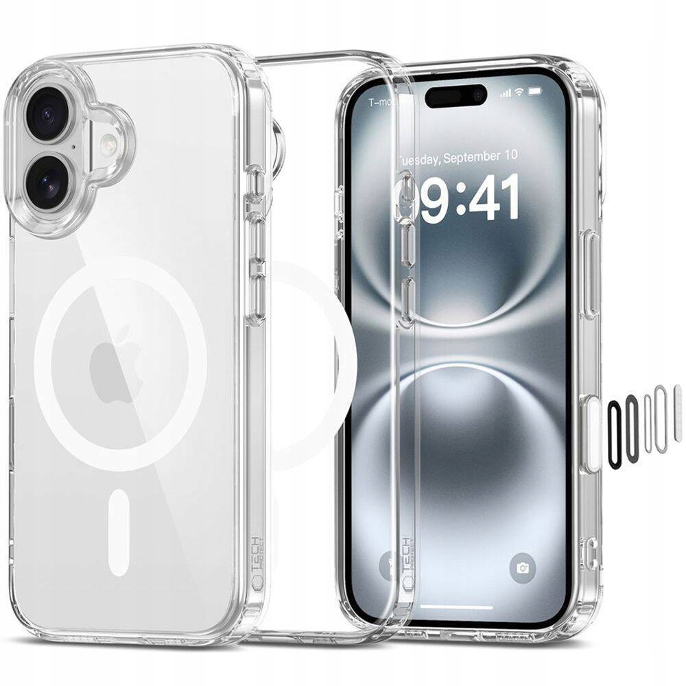 Plecki Tech-protect do Apple iPhone 16 bezbarwny