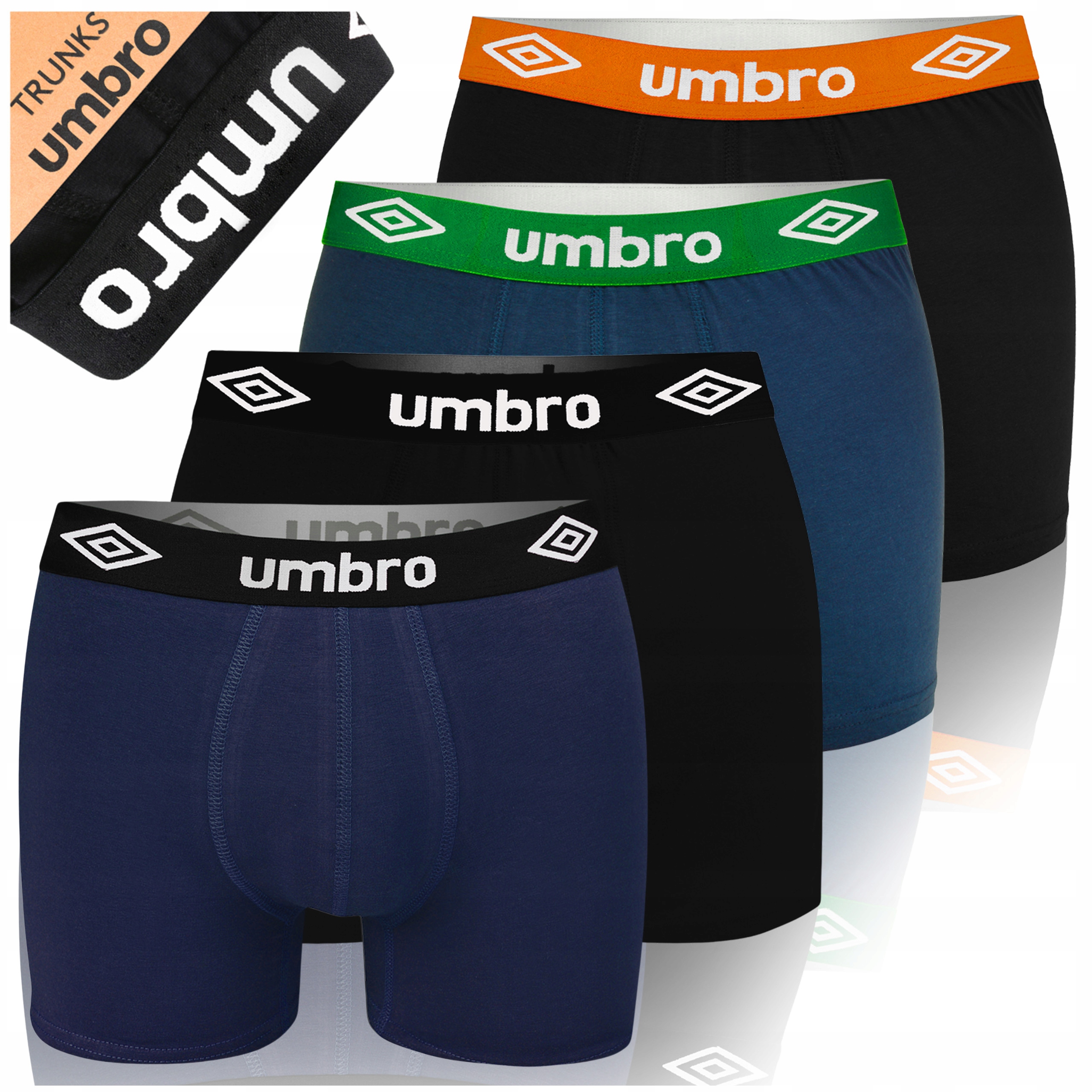 Bokserki Męskie Umbro 4 sztuki 0197 Rozmiar XXL