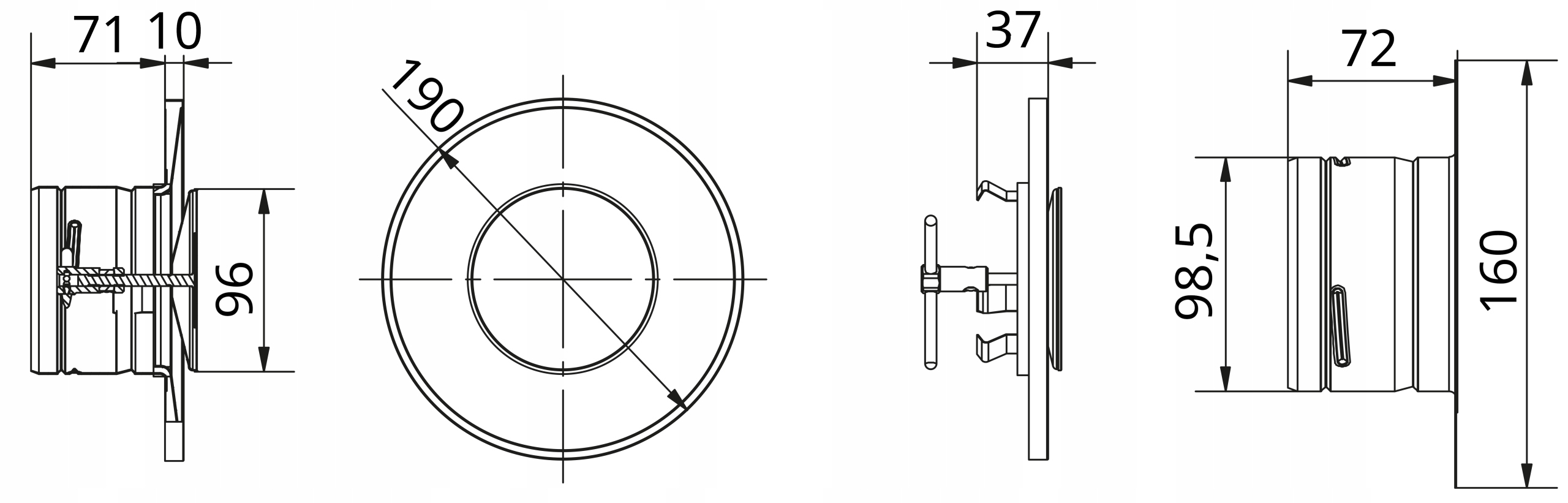 Anemostat nawiewno-wywiewny ASV100-ML.Biały Stan opakowania oryginalne