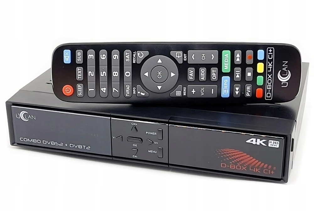 Dekodér Dvb-c, DVB-S2, DVB-T2 Uclan D-Box 4K CI+