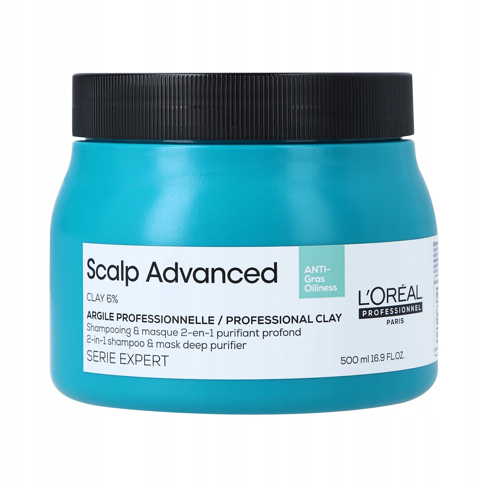 Loreal Scalp Advanced Maska oczyszczająca z glinką 2w1 500 ml