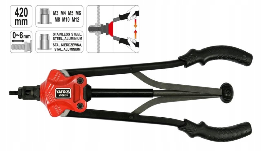 YATO NITOWNICA DO NITONAKRĘTEK M3-M12 Kod producenta YT-36125