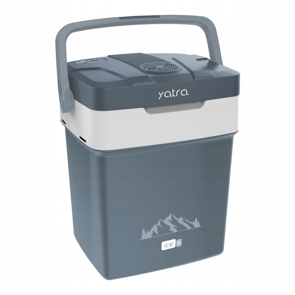 Lodówka turystyczna samochodowa z funkcją grzania Yatra Usb 29L Szara