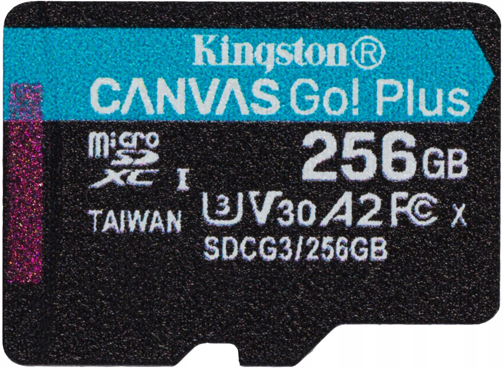 KARTA PAMIĘCI microSD 256GB 170MB/s Z ADAPTEREM SD Kingston Canvas Go! Plus Pojemność karty 256 GB