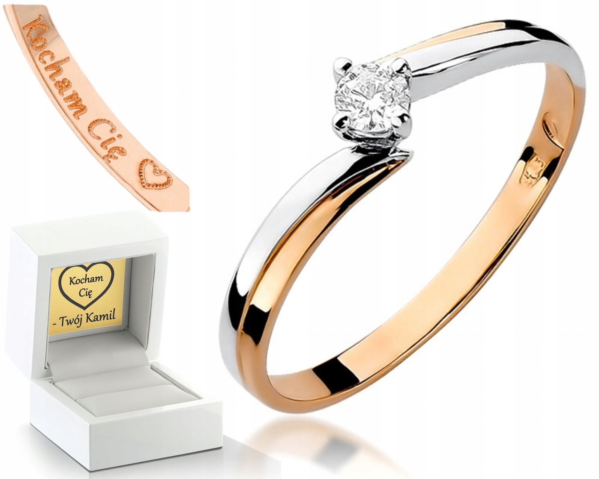 Prstýnek S Briliantem Z Růžového Zlata 585 Zlato