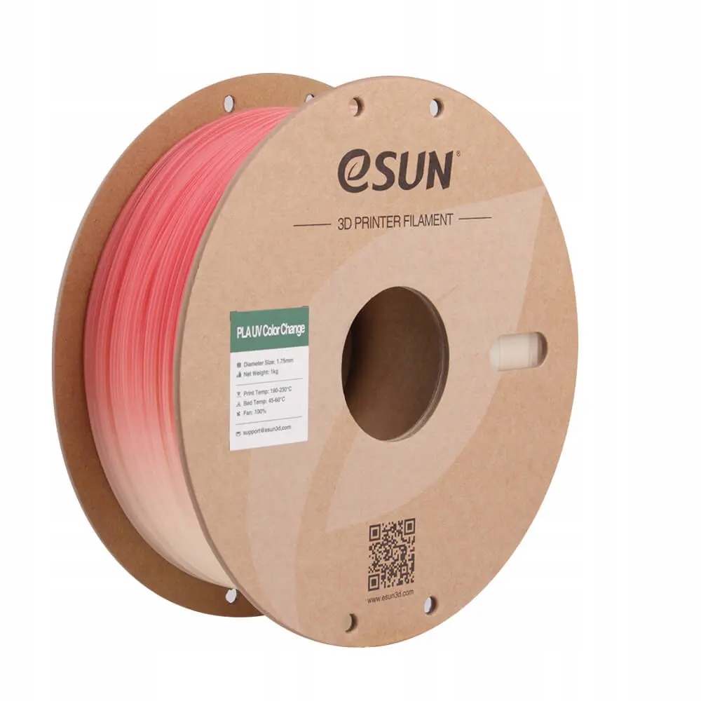 eSUN Pla Uv Filament zmiana koloru czerwony color change 1.75mm 1000g