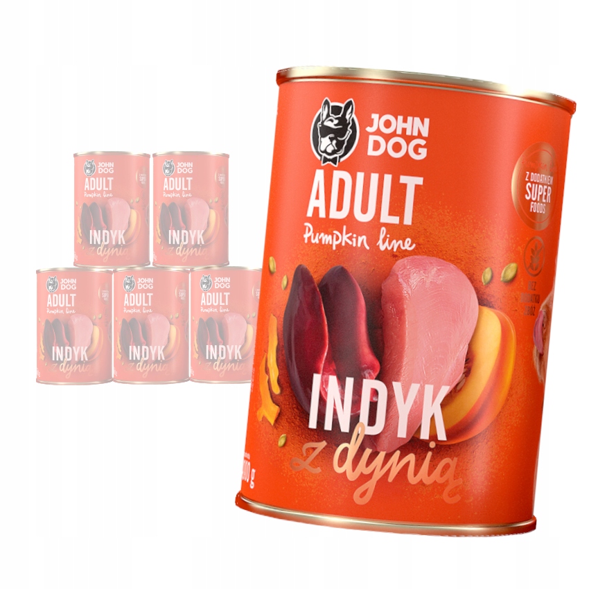John Dog Pumpkin Line Vlhké Krmivo pro psy Krůta s dýní 6x400 g