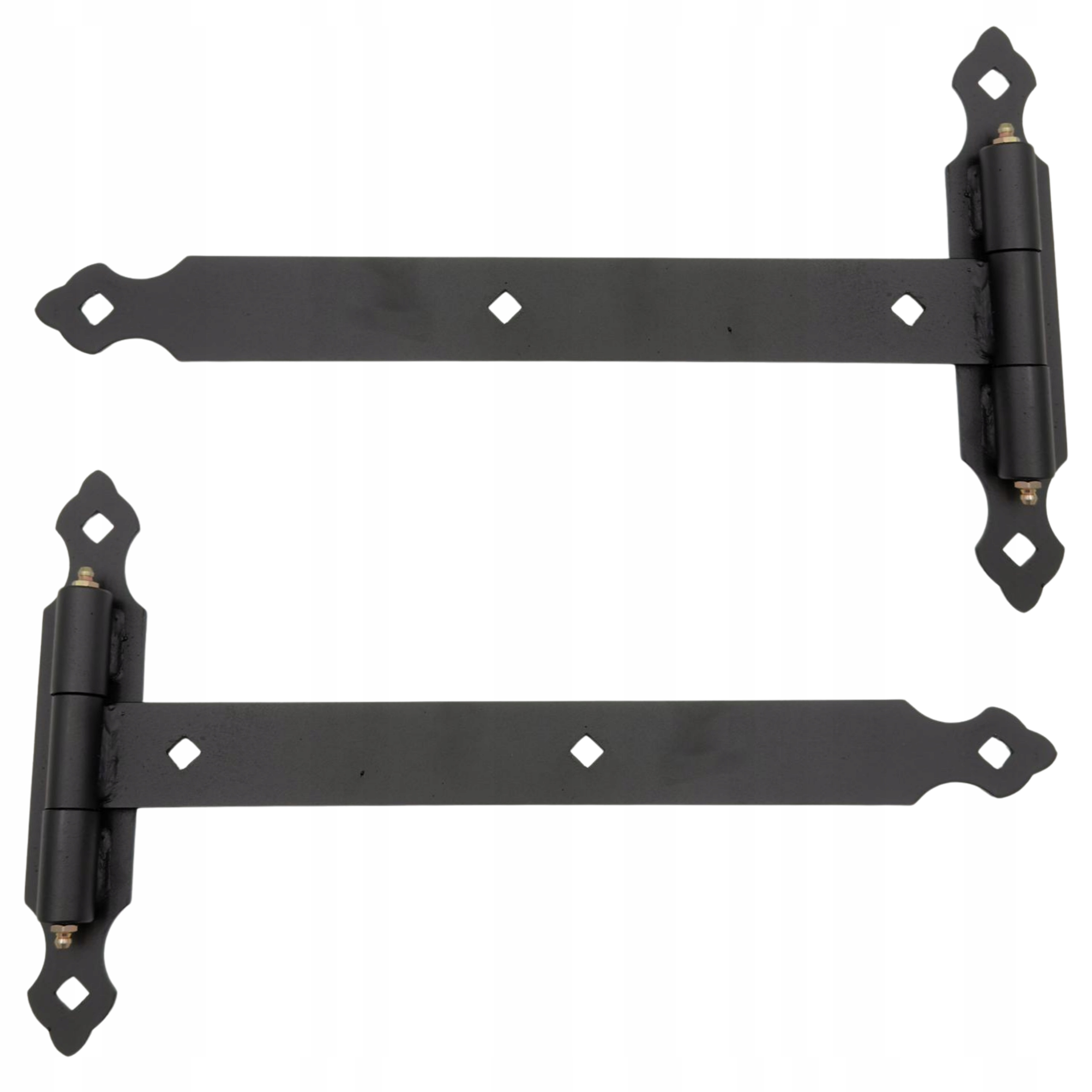 2x Pásový Závěs S Kuličkou Pevný Pro Garážová Dvířka 400 Ozdobný Vratový Černý