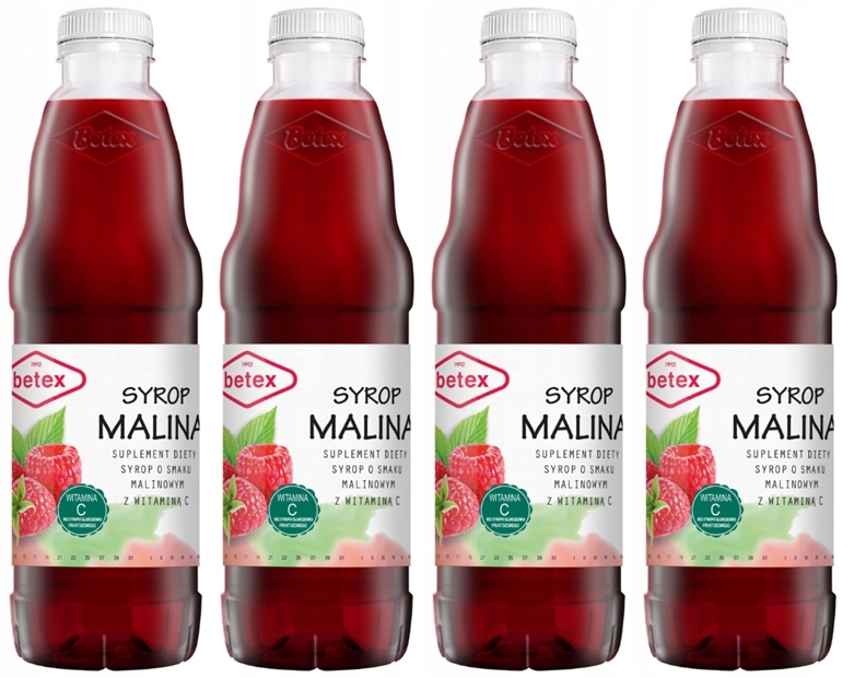 4x Syrop malinowy malina Betex