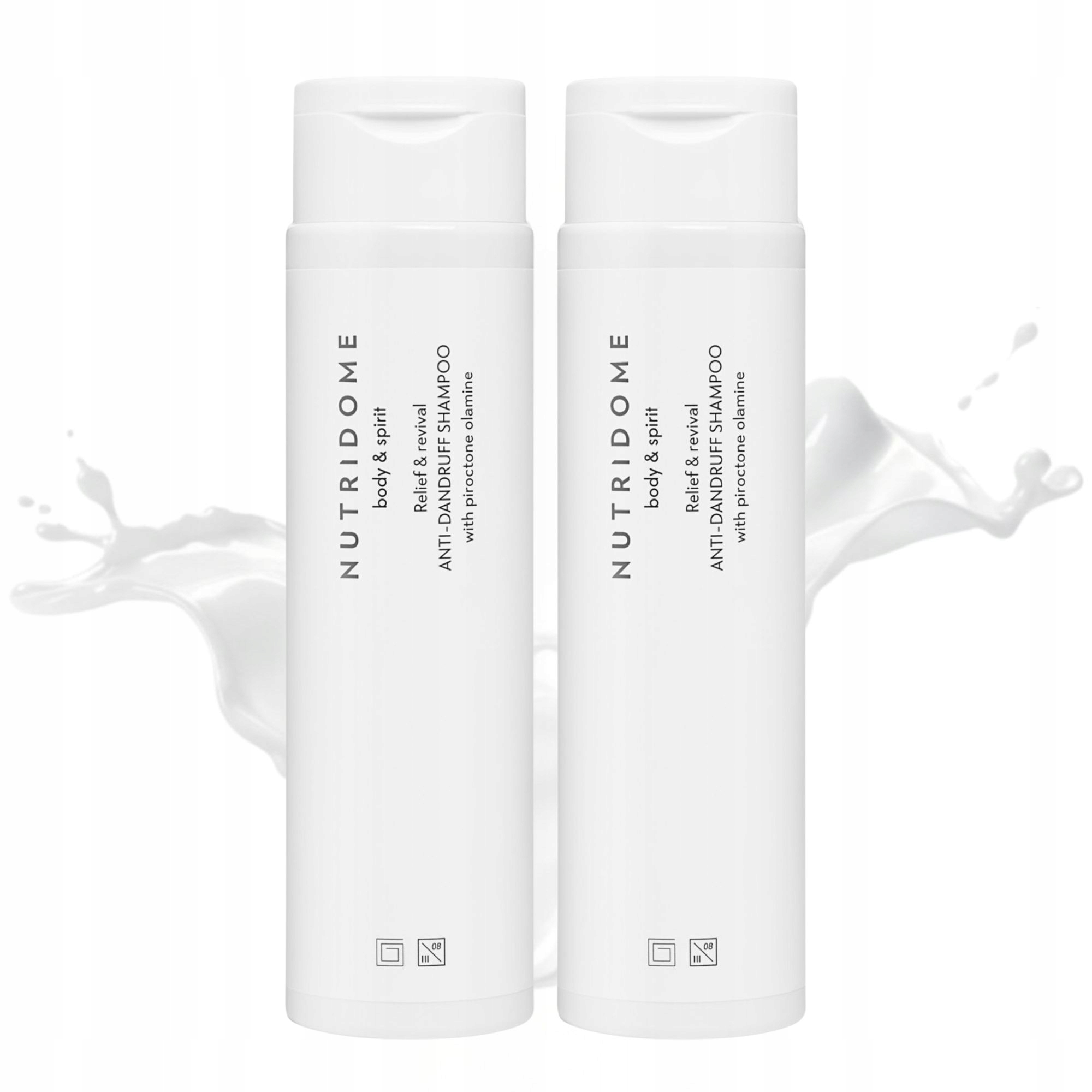 Szampon Przeciwłupieżowy Uniwersalny Nawilża Pielęgnuje Nutridome 2 Sztuki