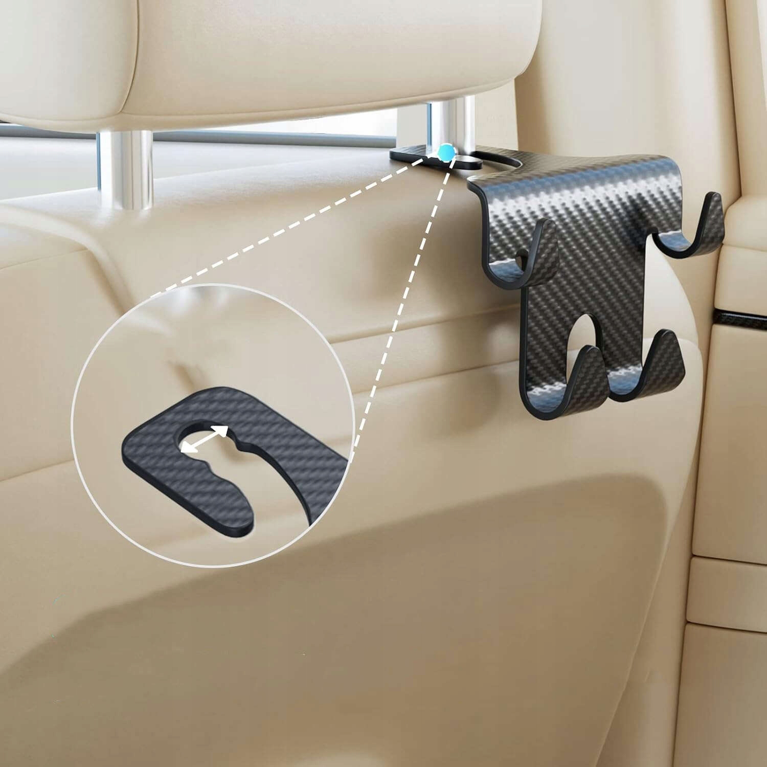 WIESZAK HAK UCHWYT DO SAMOCHODU AUTA NA ZAGŁÓWEK FOTEL NA ZAKUPY ZESTAW 2x Producent Alogy