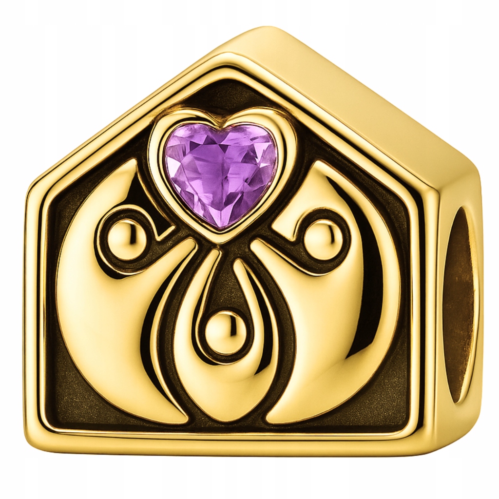 Zlatý Charms Dom Korálek s domečkem Korálek Domeček Dům Stříbro 925