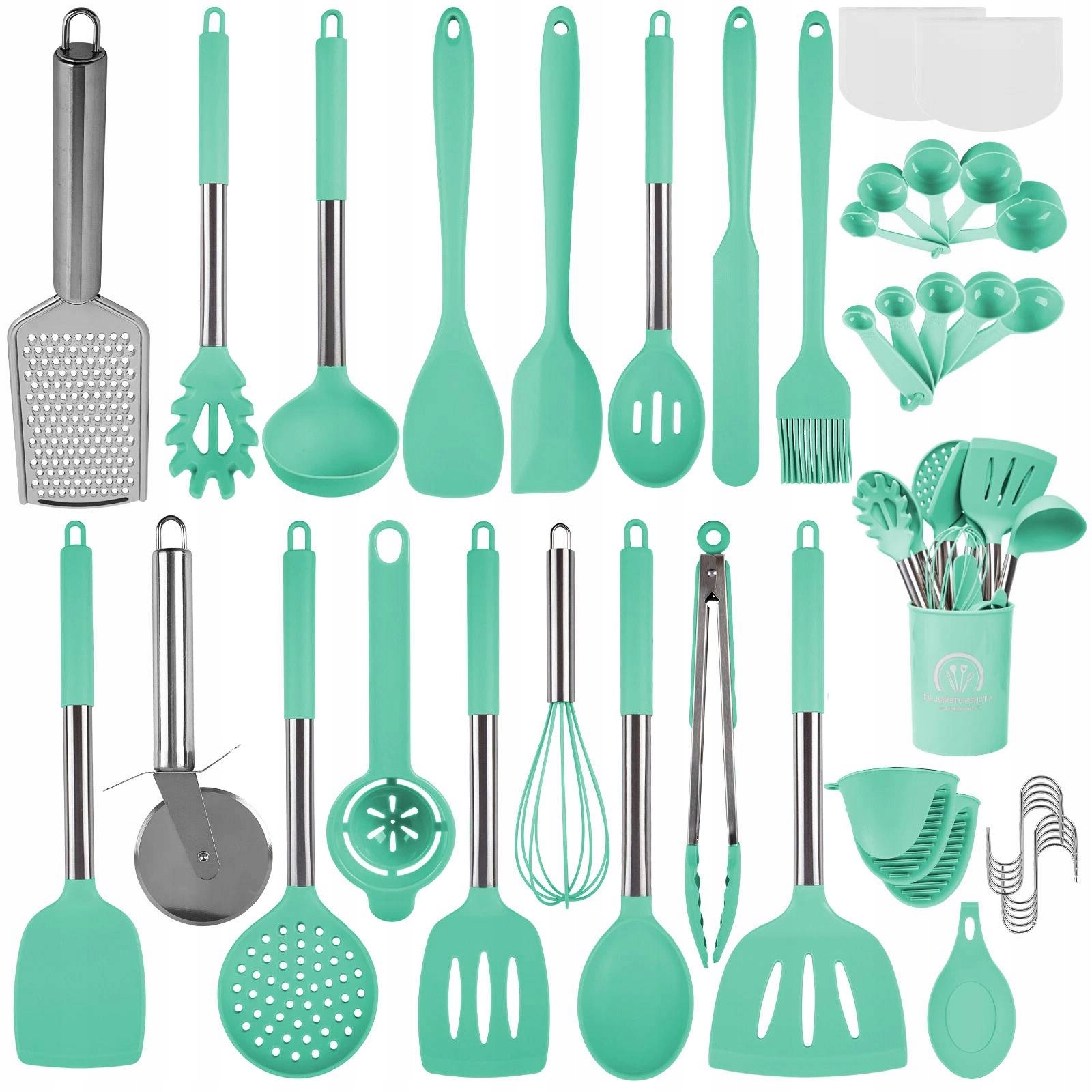 Sada Kuchyňského Náčiní Silikonové Nepřilnavé Kuchyňské Náčiní 45 Ks