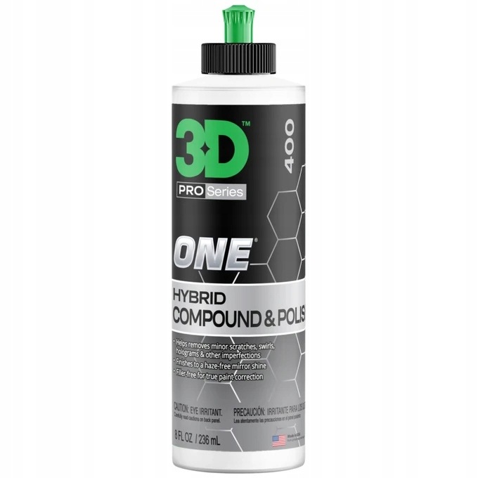 3D One Hybrid 237ml Pasta Polerska One Step do Korekty Lakieru
