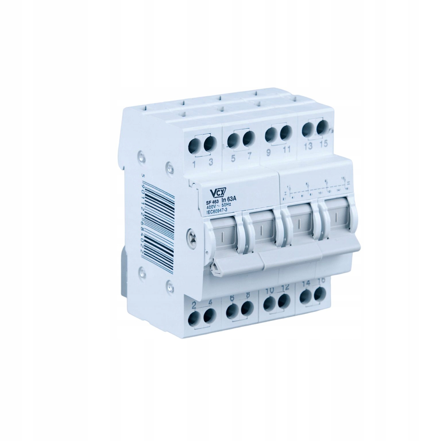 

Przełącznik Zasilania Sieć-agregat 4P 63A 1-0-2