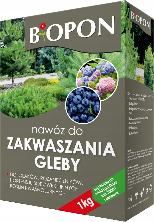 

Nawóz do zakwaszania gleby 1kg Biopon