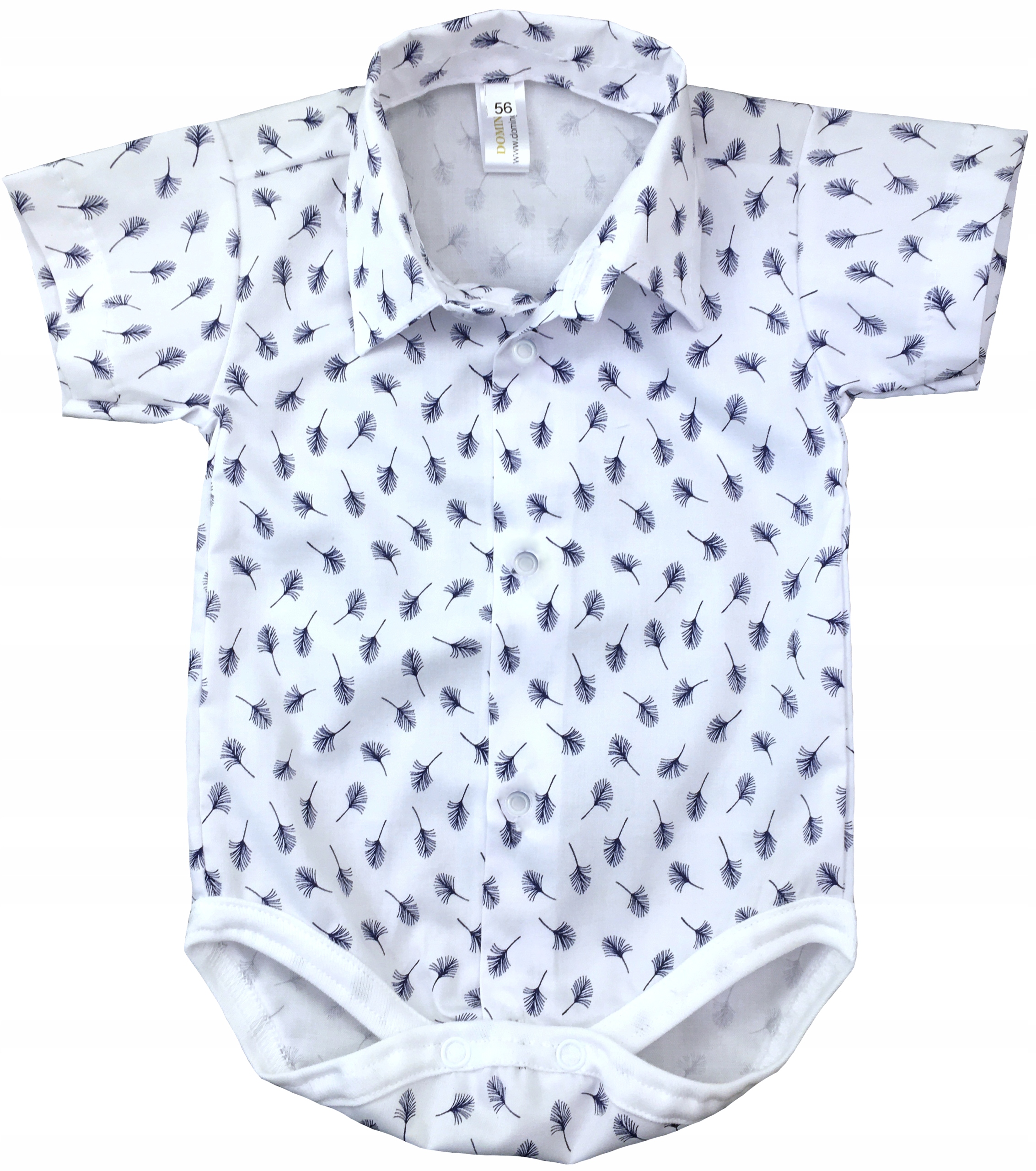 

Koszula Body białe w piórka wizytowe 86 cm 12-18 m