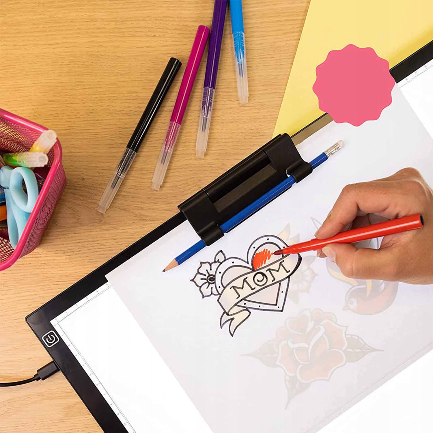 PODŚWIETLANA TABLICA DESKA KREŚLARSKA LED KALKA A3 Moc 3.5 W