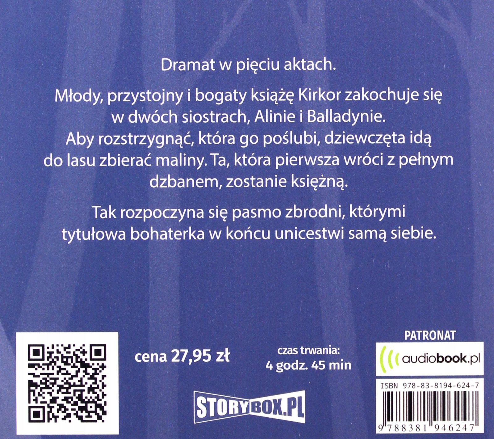 BALLADYNA - JULIUSZ SŁOWACKI [AUDIOBOOK] Stan opakowania oryginalne