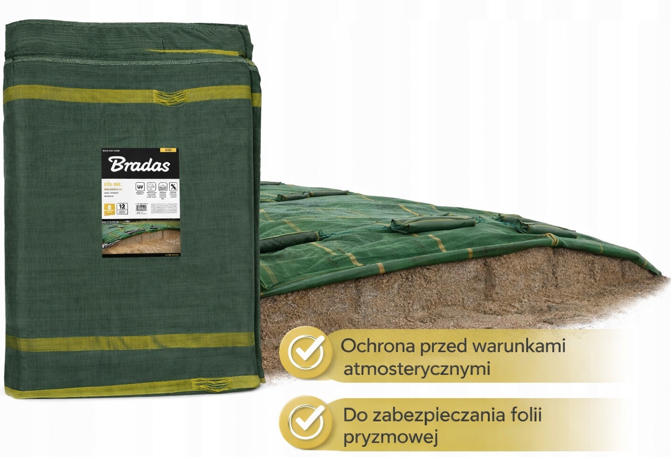 SIATKA OCHRONNA NA PRYZMY PRYZMĘ 5x10 m SILO NET