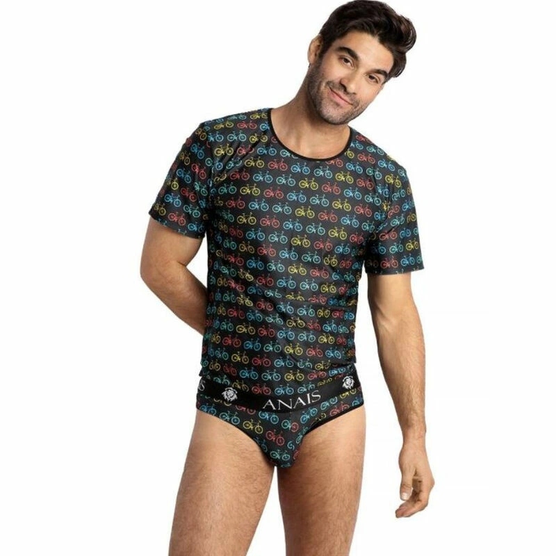 Anais Men Benito tričko XL Černá Elastický pánský trikot