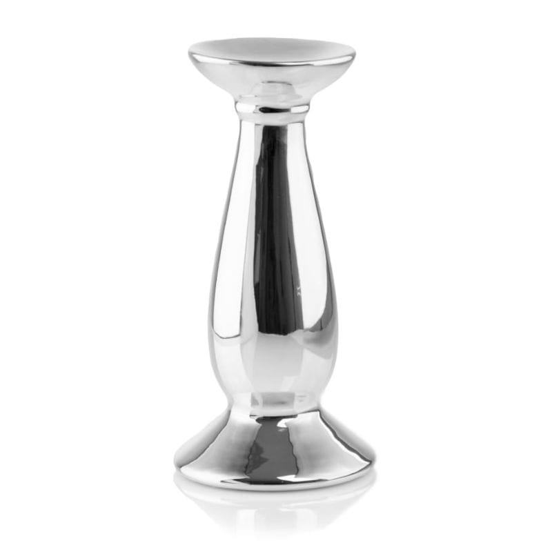 

Srebrny ceramiczny świecznik glamour 25 cm Polnix