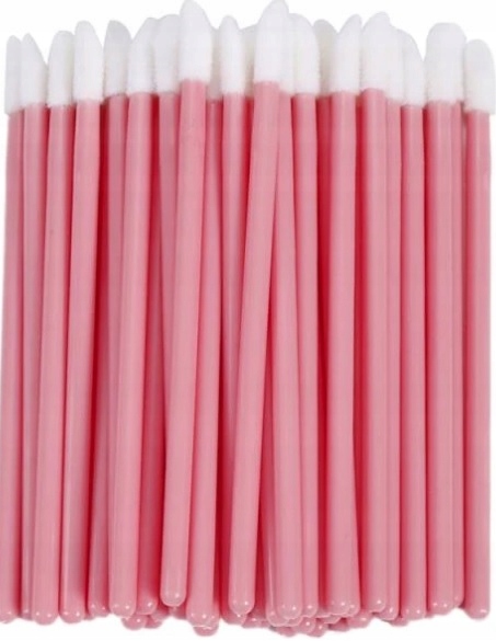 APLIKATORY welurowe RÓŻOWE do ust 50szt- 5274