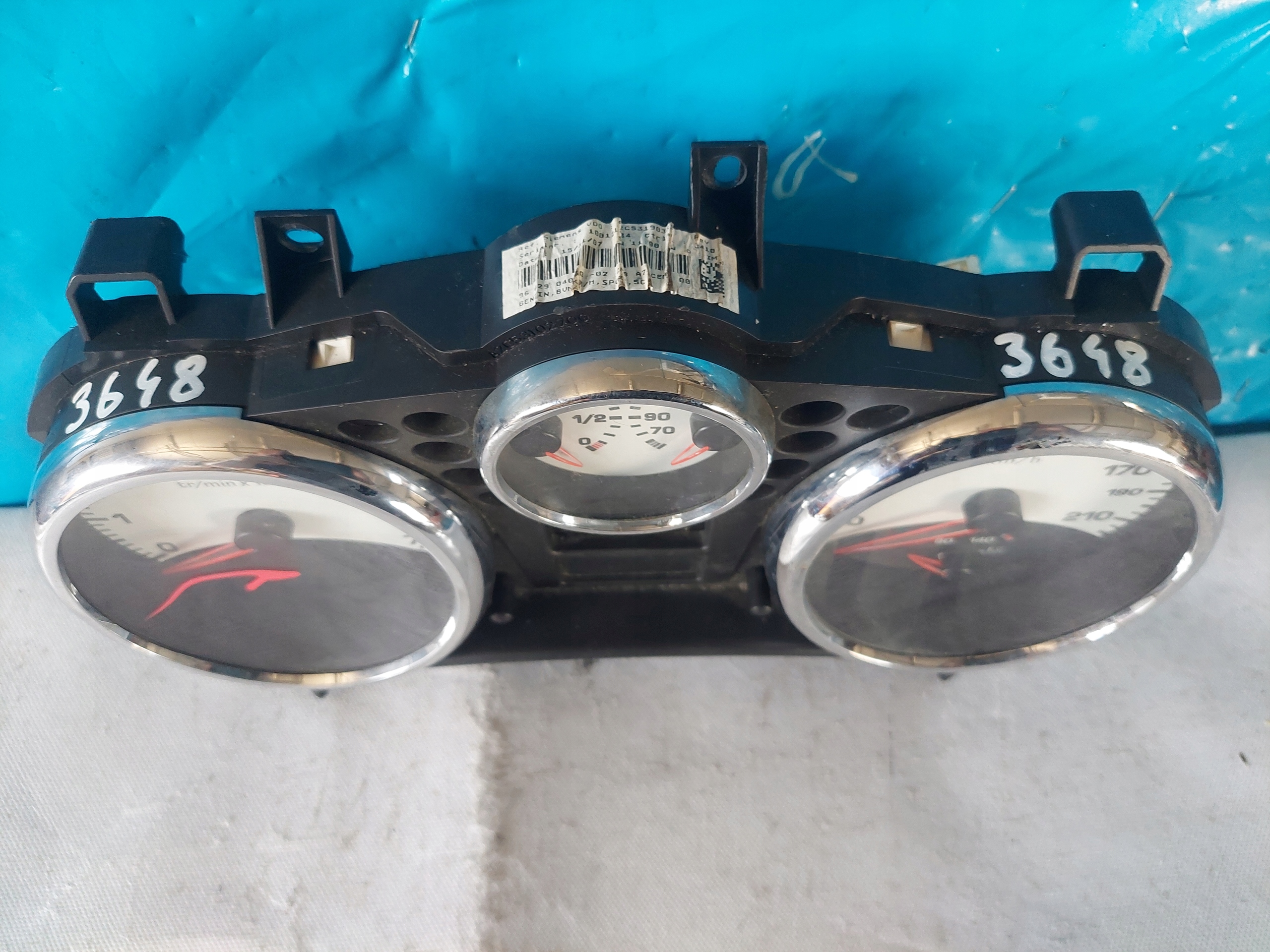 dials clock PEUGEOT 207 1.6 16V 9662904080