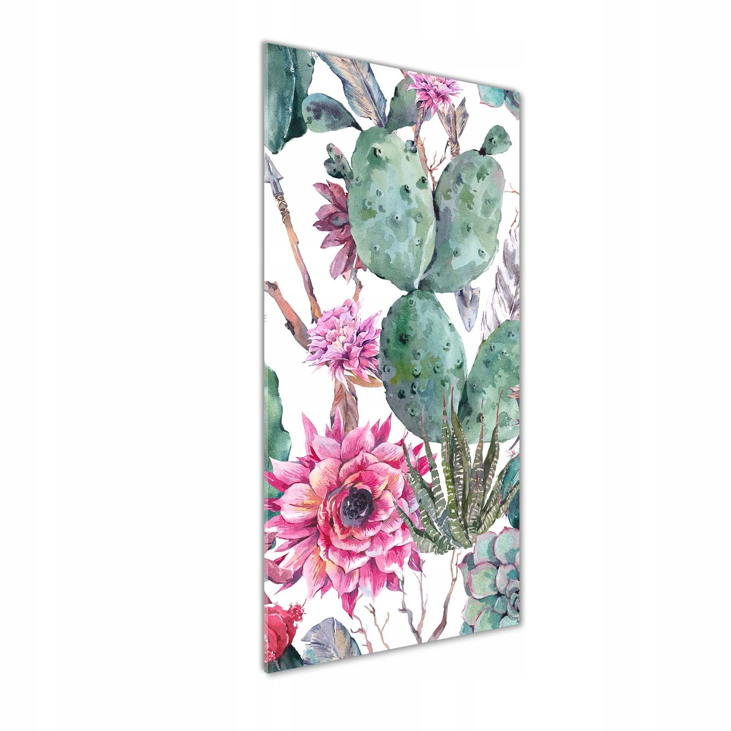 Fotoobraz na skle Kaktusy 50x125 cm