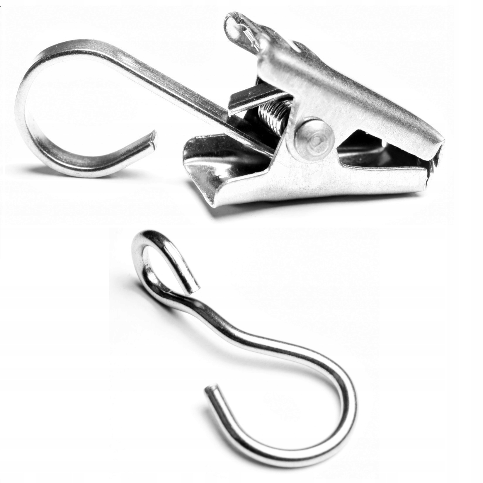 24 SZT ŻABKI HACZYKI DO FIRAN FIRANEK ZASŁON STAL NIERDZEWNA IKEA