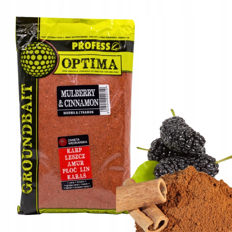 Profess Zanęta Optima Morwa I Cynamon 1 kg Na Ryby Karp Amur Leszcz Płoć