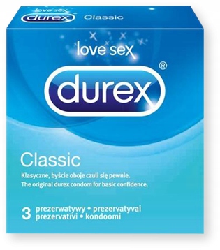 

Durex Classic, prezerwatywy, 3 szt.