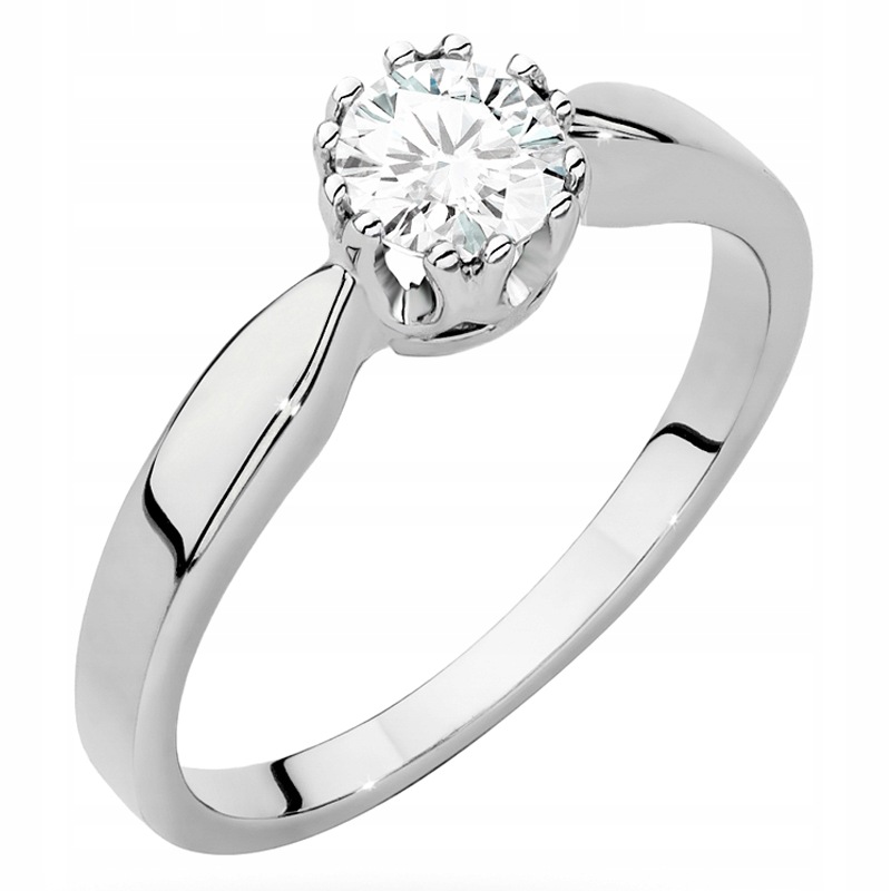 Zlatý Prstýnek pr. 585 14k s laboratorním diamantem 0,40ct Gravírování
