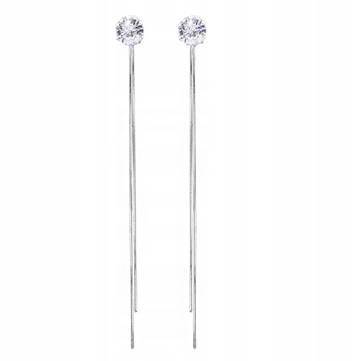 

Kolczyki Dlugie Wiszące łańcuszki kamienie K249