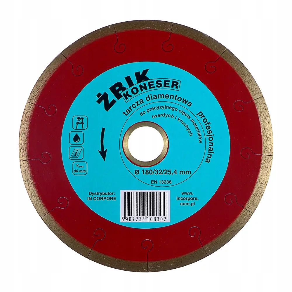 Řezací kotouč na keramický sintrovaný gres Žbik Koneser 180 MM