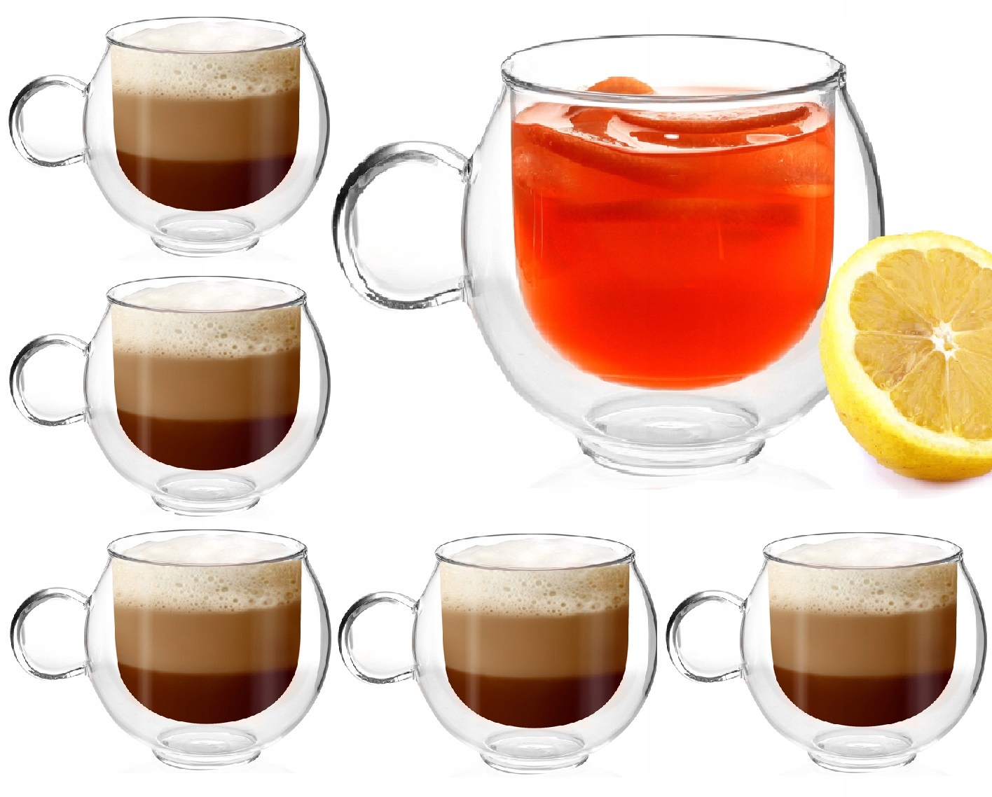 

Vialli 6 Szklanki Termiczne Amo Kawy Latte 220 ML