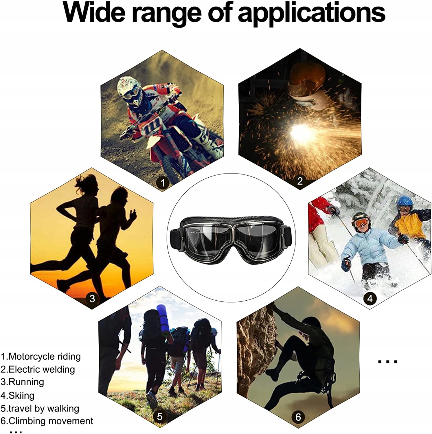 GOGLE MOTOCYKLOWE VINTAGE OFF-ROADOWE OKULARY ATV Producent inny