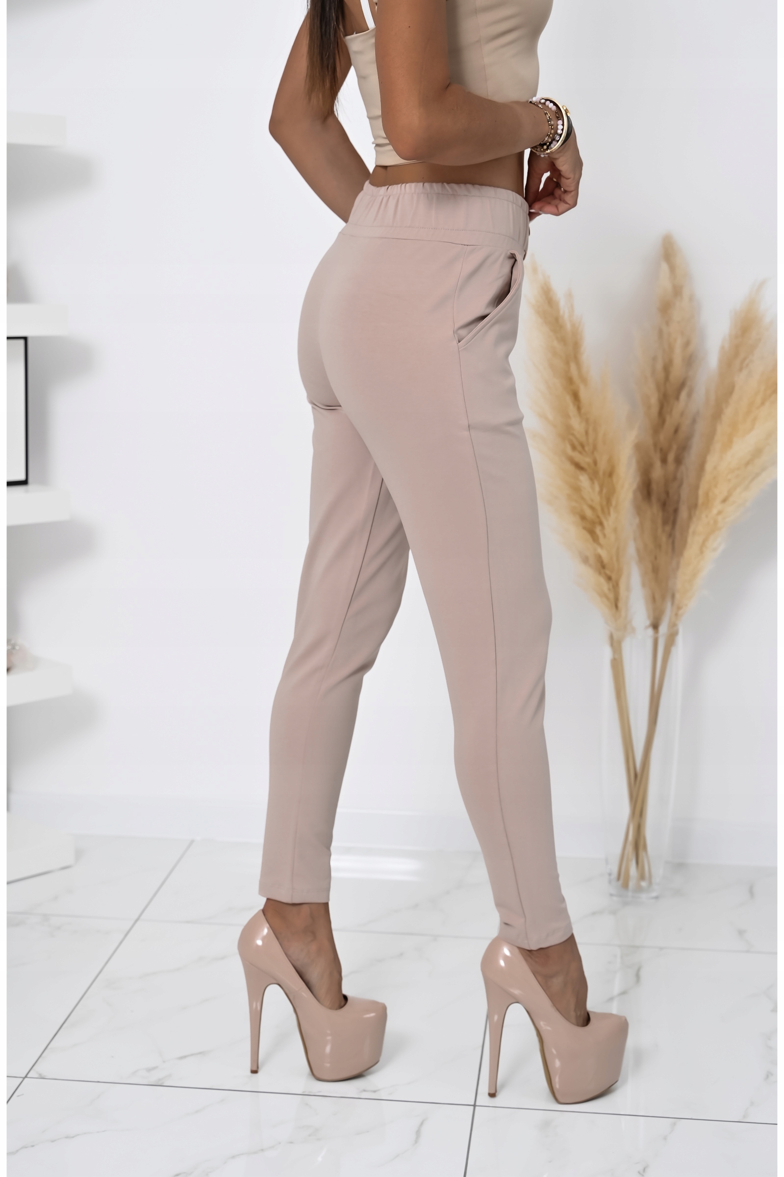 ELEGANCKIE STYLOWE SPODNIE DRESOWE NYLAH! WZ.1 L Fason rurki