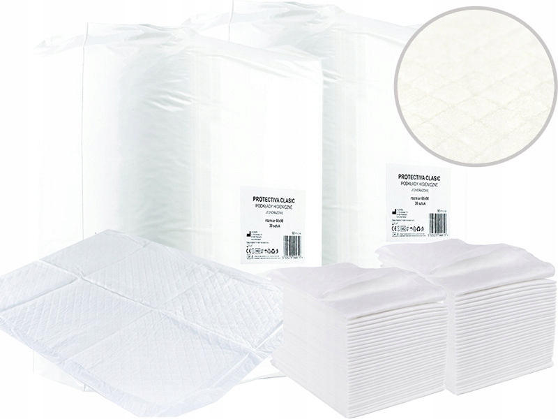 Podkłady Higieniczne 60 X 90 cm Do Przewijania Na Łóżko PROTECTIVA 60 szt. Długość rolki 0 m