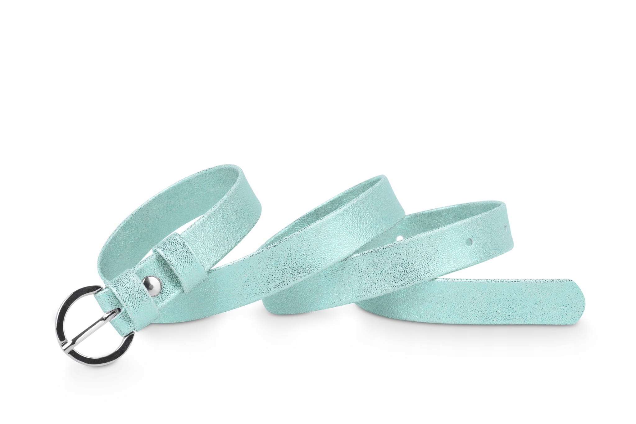 

Pasek damski klasyczny perlisty zielony 2 cm