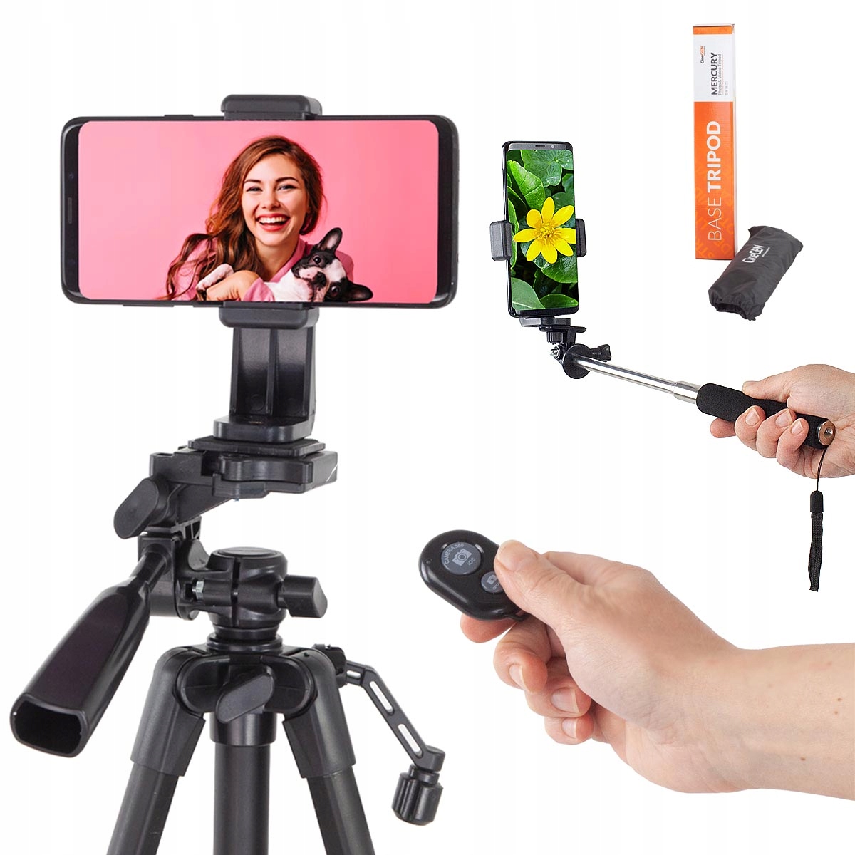 

Statyw fotograficzny adapter do telefon bluetooth