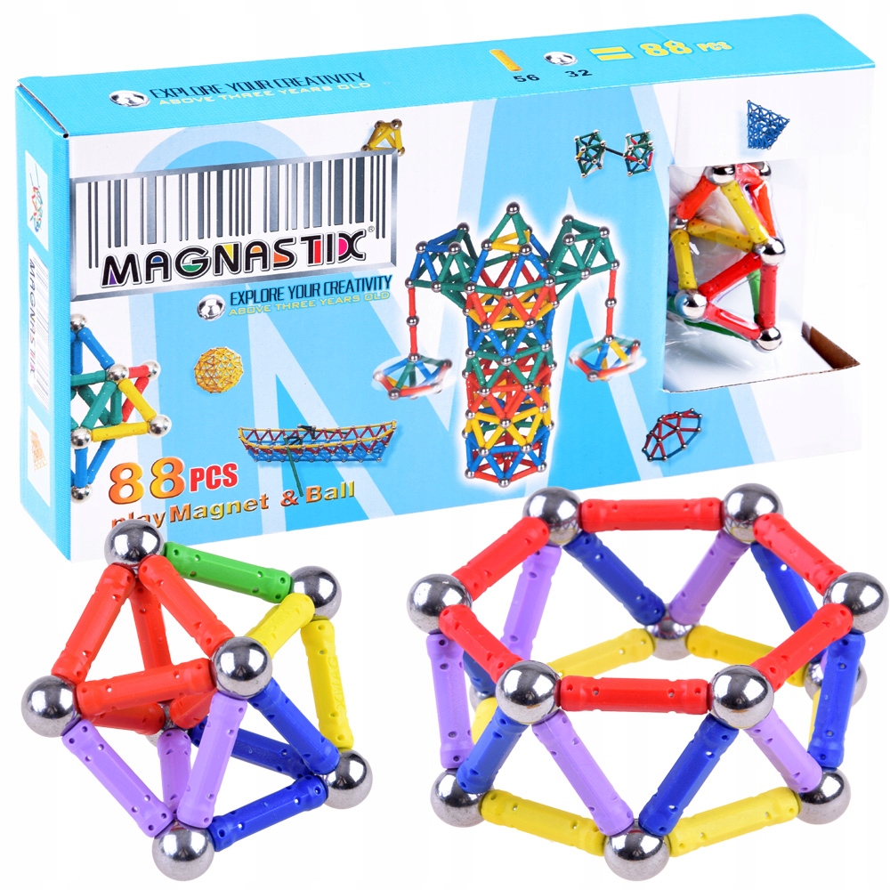 

Klocki magnetyczne Magnastix 88 elementów ZA0581