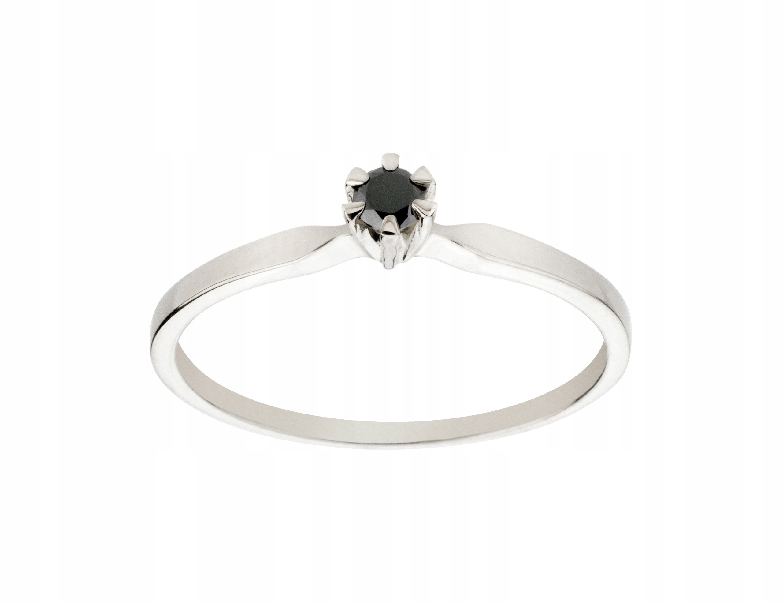 

Pierścionek Złoto Białe z Czarnym Brylantem 0.08ct